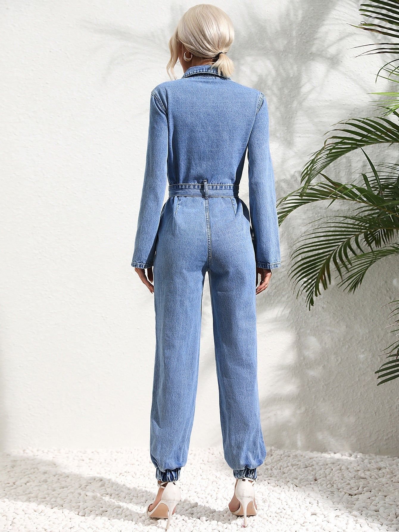 HERA Lässiger Utility-Jumpsuit mit Jeansgürtel