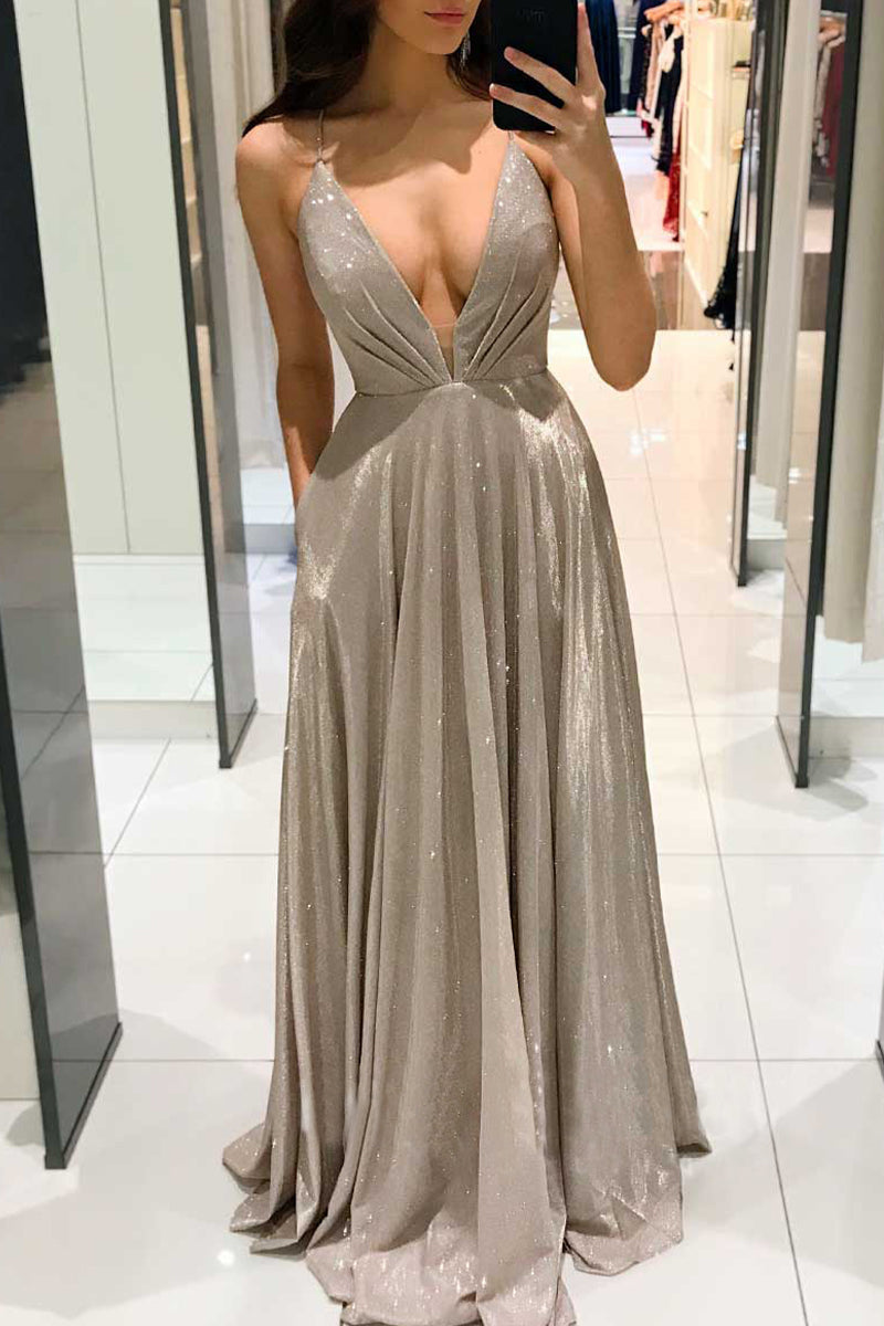 HERA | V-Ausschnitt Prinzessin Kleid