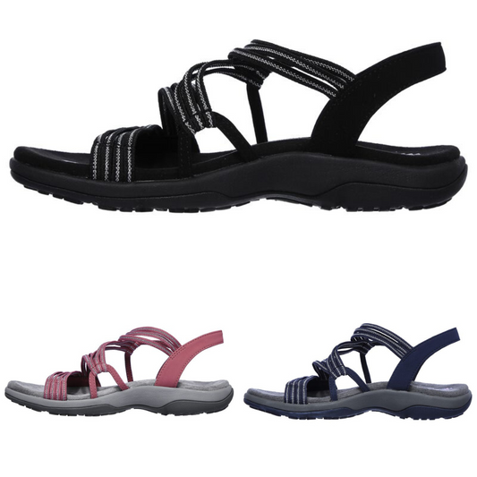 HERA |  Orthopädische Bequeme Riemchensandalen in Übergröße für die Freizeit | Riemchensandalen mit weicher Sohle für den Sommer für Damen