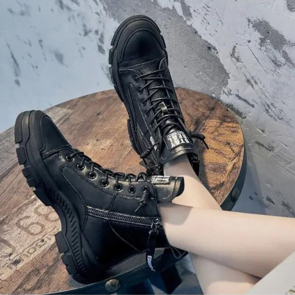 HERA - Elegante High-Top-Sneakerstiefel mit Reißverschluss