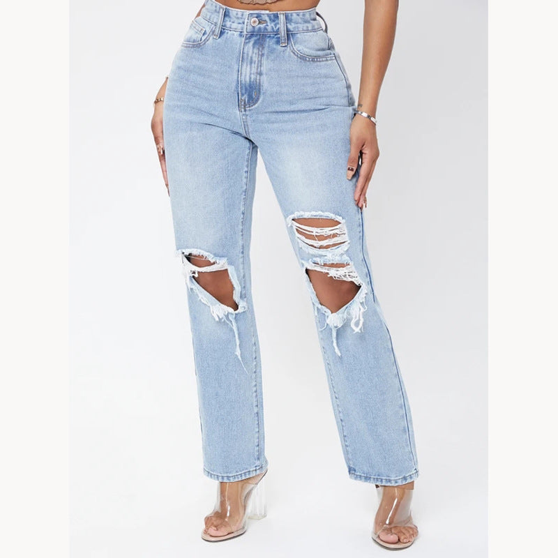 HERA Damenjeans mit hoher Taille und Waschung