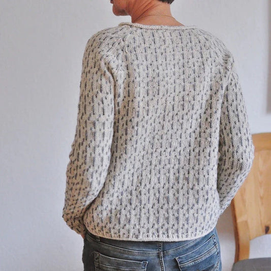 HERA - Schicker grauer Pullover mit Rundhalsausschnitt