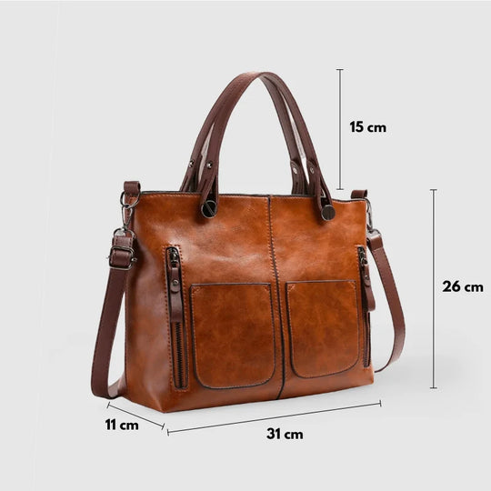 HERA – Tasche aus pflanzlichem Leder mit mehreren Fächern