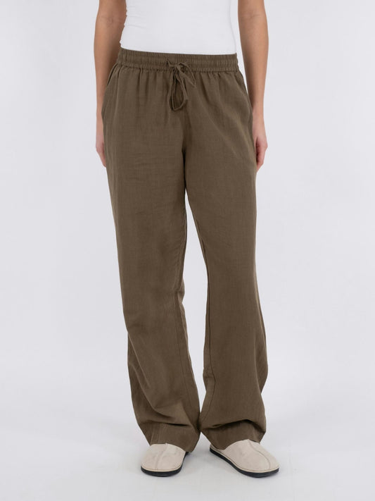 HERA Leinen Pants in Army