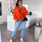 HERA Musselin Bluse Freya Orange Kurz