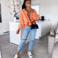 HERA Musselin Bluse Freya Pastel Orange Kurz