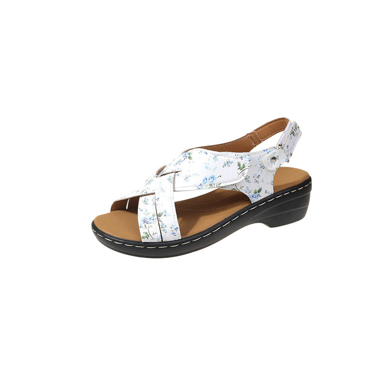 HERA | Orthopädische Ethnische Stil Blume Fransen Sandalen Frauen