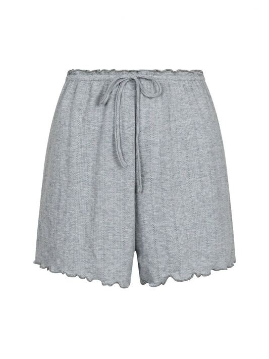 HERA Pointelle Shorts in Light Grey