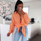 HERA Musselin Bluse Freya Pastel Orange Lang