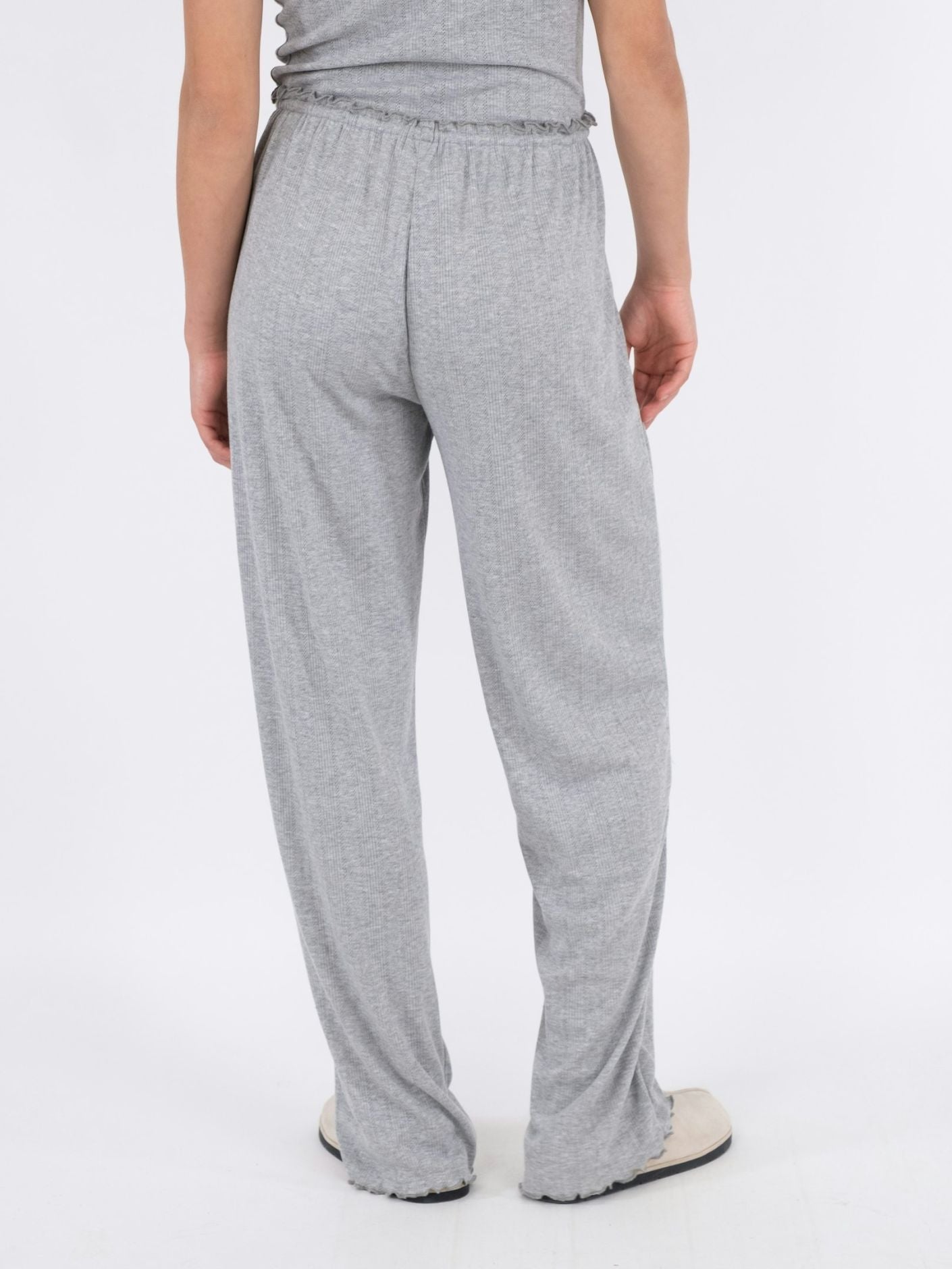 HERA Pointelle Pants in Light Grey