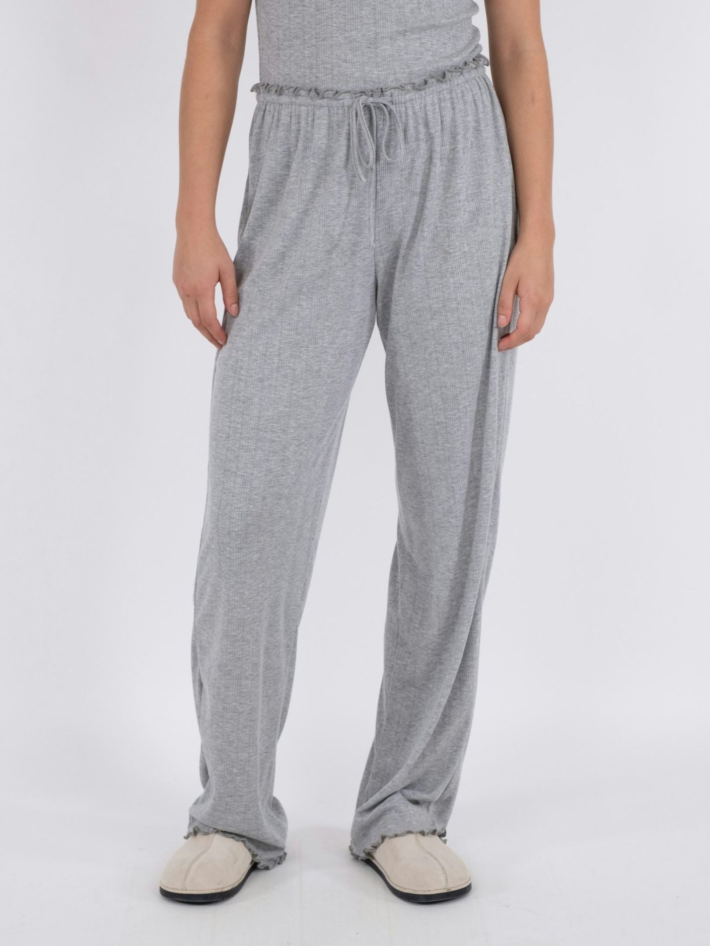 HERA Pointelle Pants in Light Grey