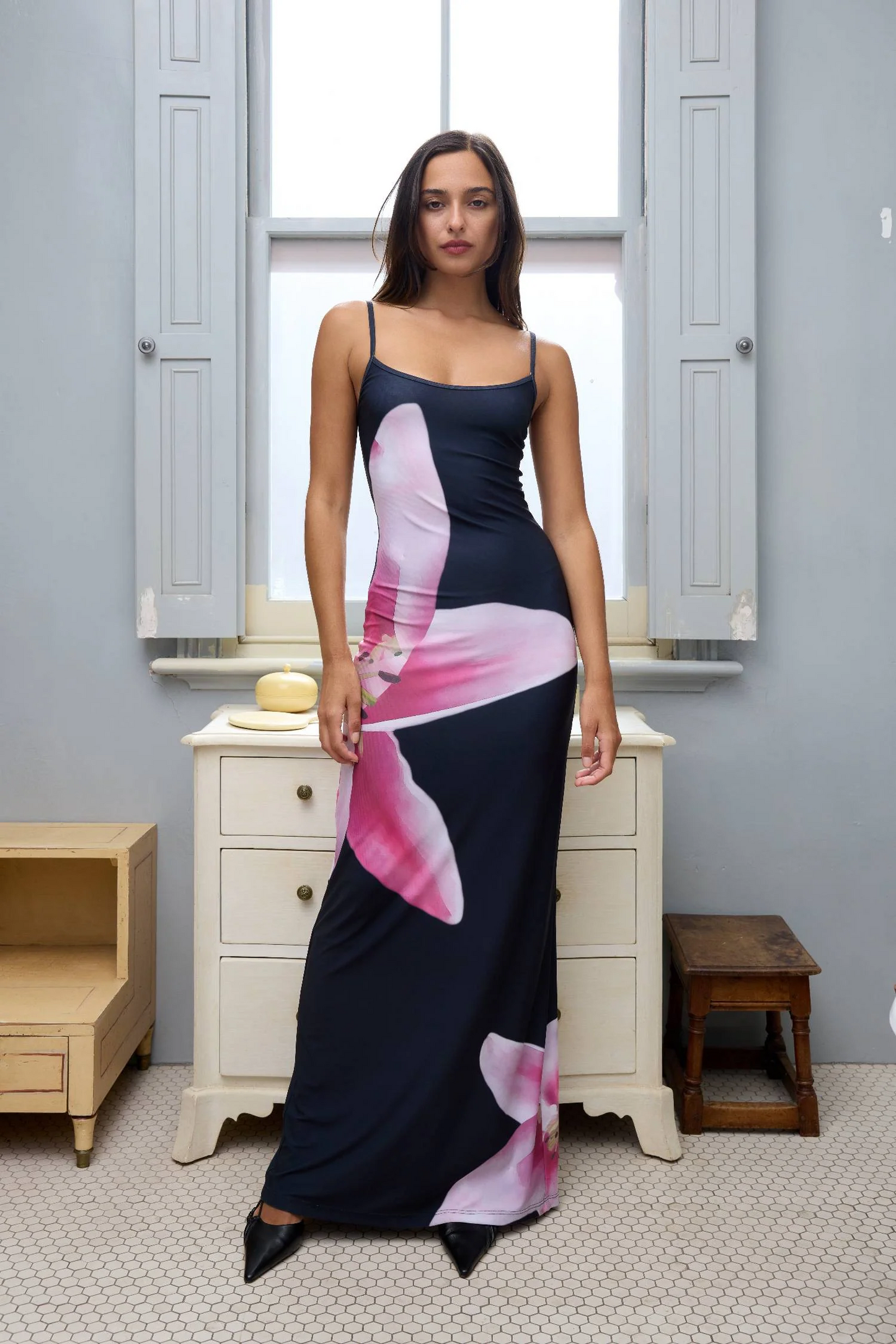 HERA Kleid | Mesh Fuchsia Bloom