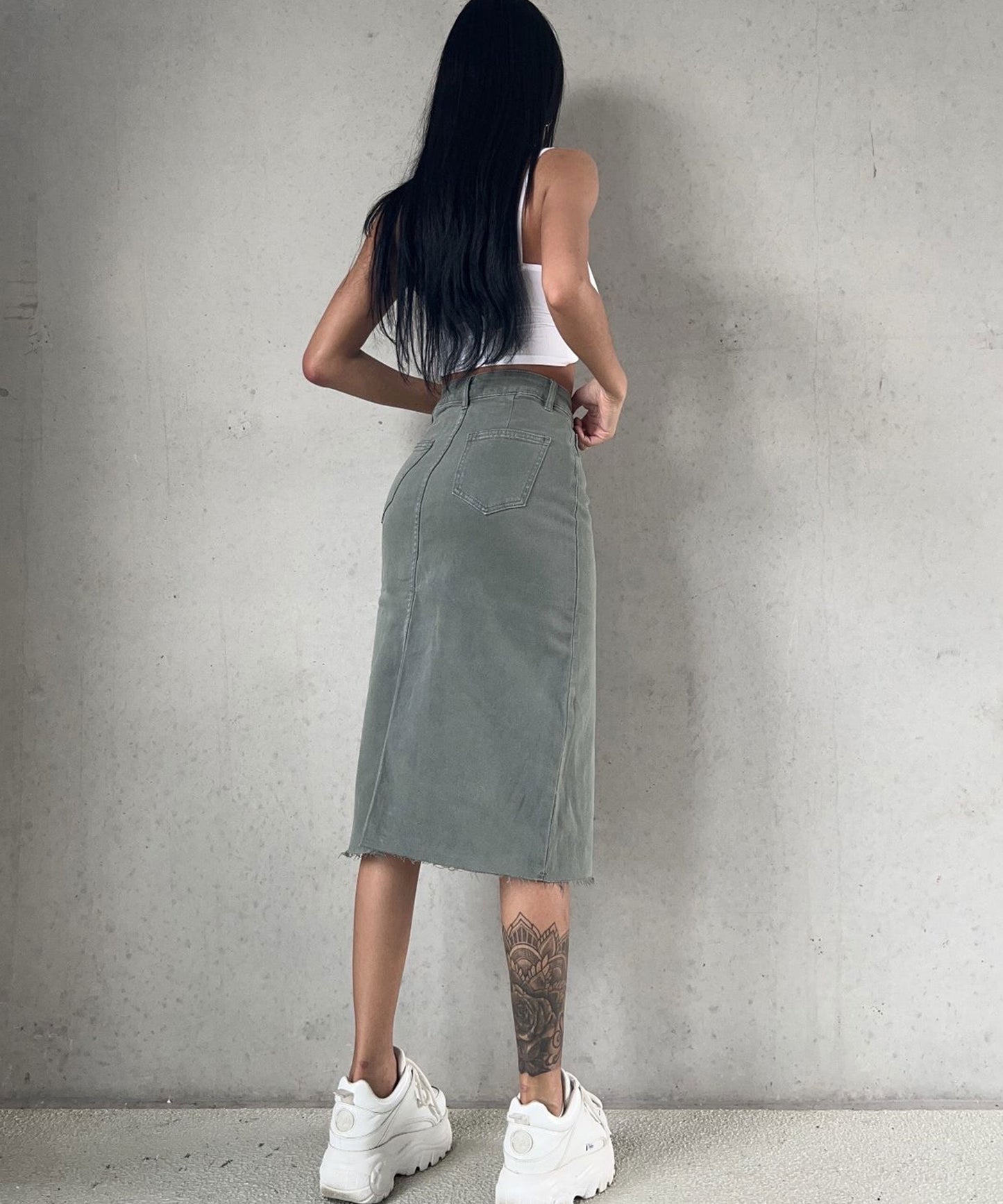 HERA Midi Rock Raia Khaki