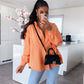 HERA Musselin Bluse Freya Pastel Orange Kurz