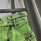 HERA - Trendiger Jeansrock mit asymmetrischem Schnitt und Batik-Design