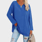 HERA ELEGANTE Langarm-Bluse mit V-Ausschnitt