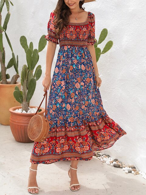 HERA - Langes Boho-Kleid