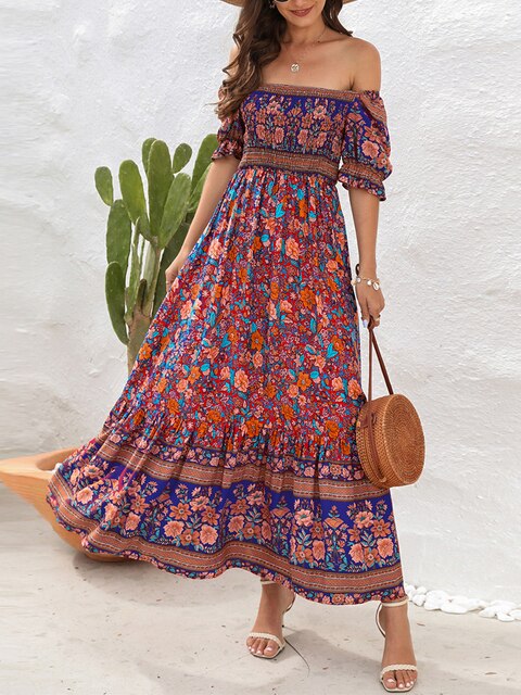 HERA - Langes Boho-Kleid