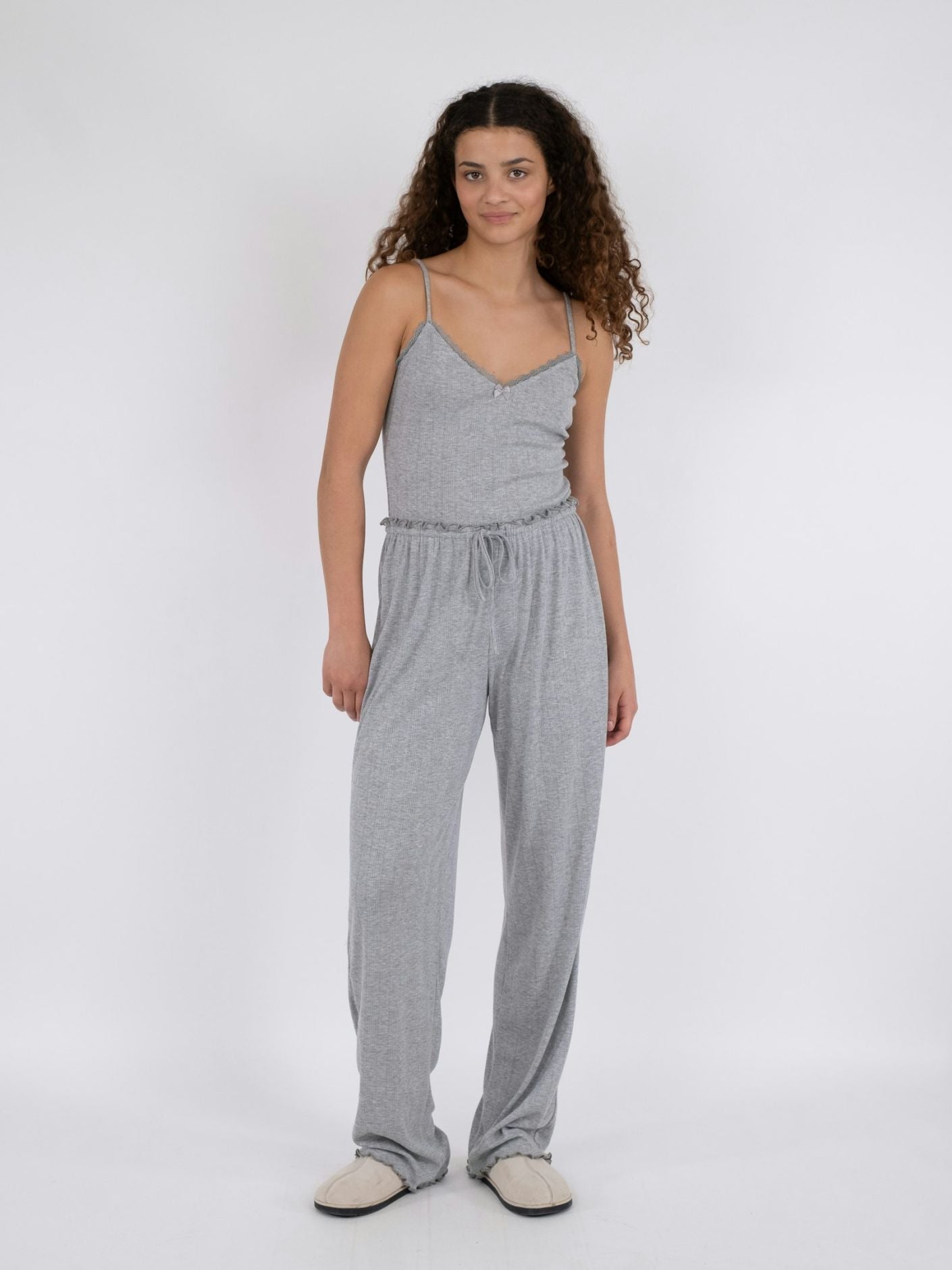 HERA Pointelle Pants in Light Grey