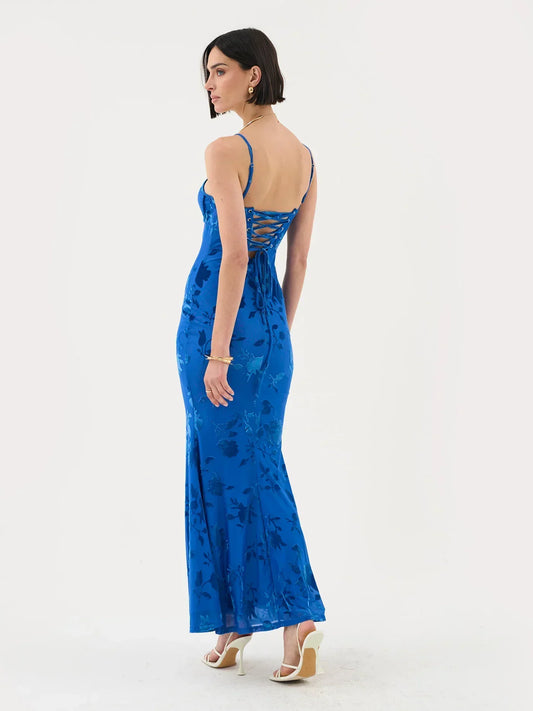 HERA perfekte Sommerkleid | Blau Floral Eleganz