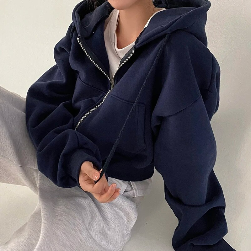 HERA Übergroßer Zip-Up Hoodie für Damen