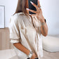 HERA Bluse mit Brusttasche / beige Art. 6998