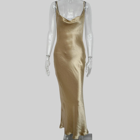 HERA Verführerisches Sommerkleid | Damen Satin Spitzenkleid mit Rückenschnürung