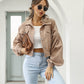 HERA Damenjacken | Lantern Sleeve Cropped Bomber Jacke: Modischer Vintage Mantel