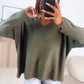 HERA Leichter, super weicher Pullover, V-Ausschnitt / khaki Art. 7087