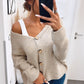 HERA geschnittener Strick Cardigan, Knopfleiste / beige Art. 6182