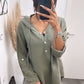 HERA Bluse mit Kapuze / khaki Art. 4976