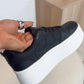 HERA Plateau Sneaker, matte Akzente "LS-778" / schwarz - weiss Art. 6558