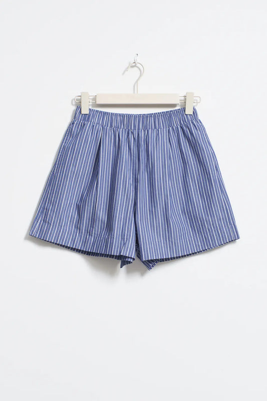 HERA poplin shorts blue stripe