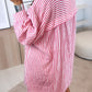 HERA OVERSIZE Musselin Bluse mit Streifen / weiss - pink Art. 6603