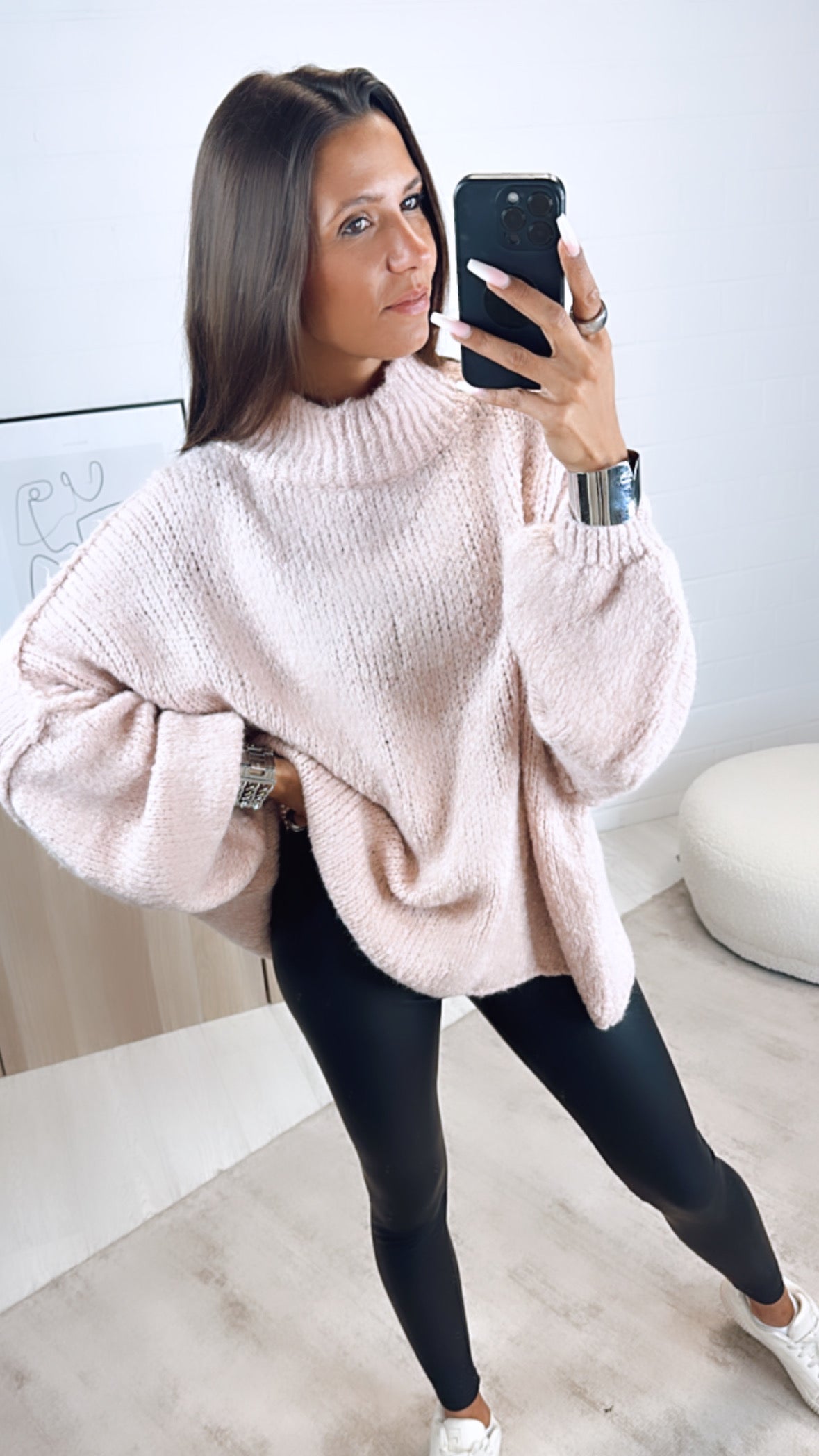 HERA Oversize Kuschel - Pullover / zart rosa - puder Art. 6839