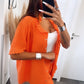 HERA Set aus Shorts und Bluse mit Rüschen / intensives orange Art. 6767