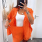 HERA Set aus Shorts und Bluse mit Rüschen / intensives orange Art. 6767