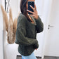 HERA Jacke mit Zopfmuster und Knöpfen / khaki Art. 5662