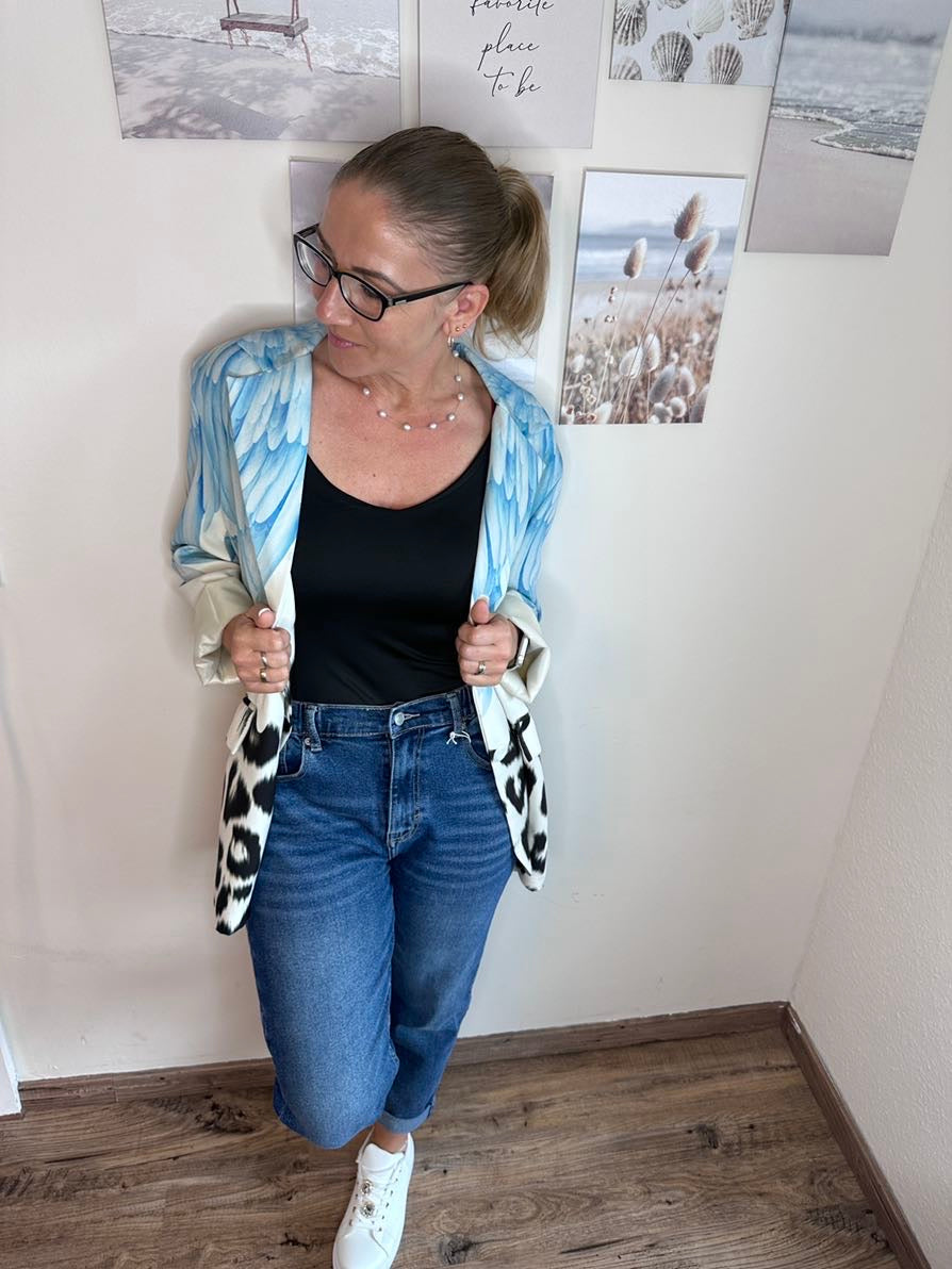 HERA Jeans mit elastischem Bund dunkelblau