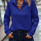 HERA – Damen-Pullover mit V-Ausschnitt, hochwertigem Stoff und Reißverschluss-Detail