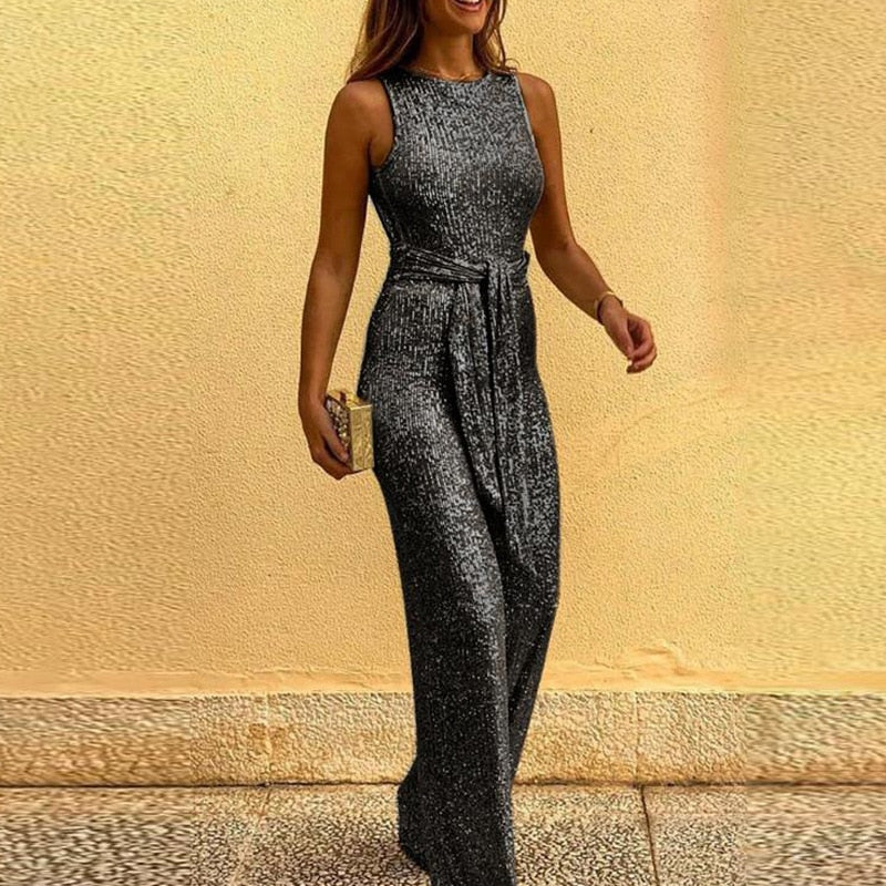 HERA | Damen Glitzer Jumpsuit