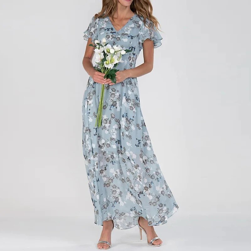 HERA - Langes Sommerkleid mit Blumenmuster