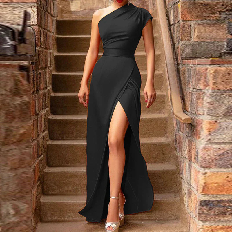 HERA - Elegantes hochgeschlitztes Maxikleid