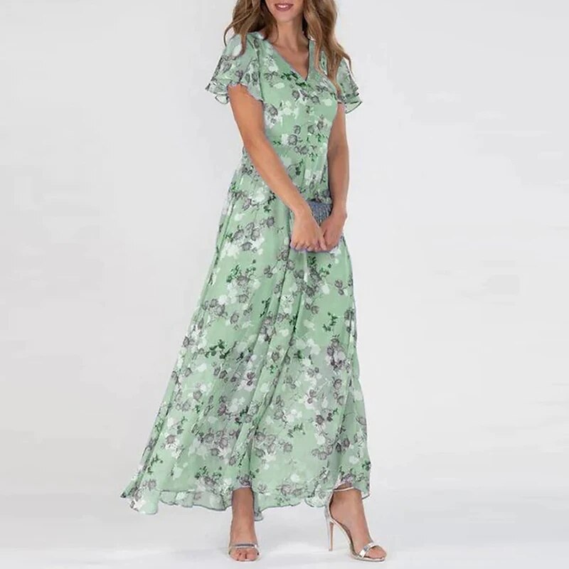 HERA - Langes Sommerkleid mit Blumenmuster