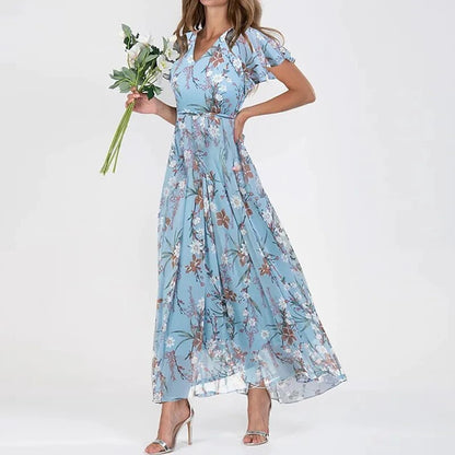 HERA - Langes Sommerkleid mit Blumenmuster