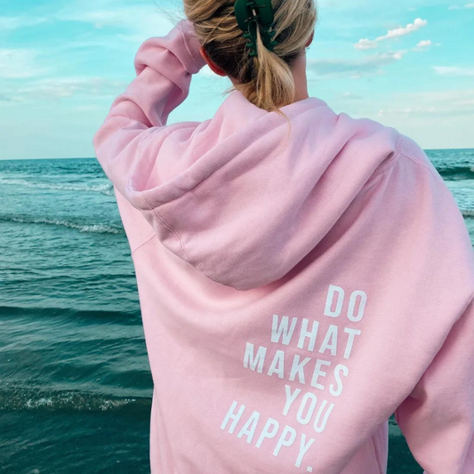 HERA Hoodie mit Happy-Statement