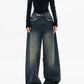 HERA - Trendy Baggy Wide Leg Jeans Damen | Jeans mit hoher Taille Lässige Streetwear