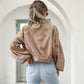 HERA Damenjacken | Lantern Sleeve Cropped Bomber Jacke: Modischer Vintage Mantel