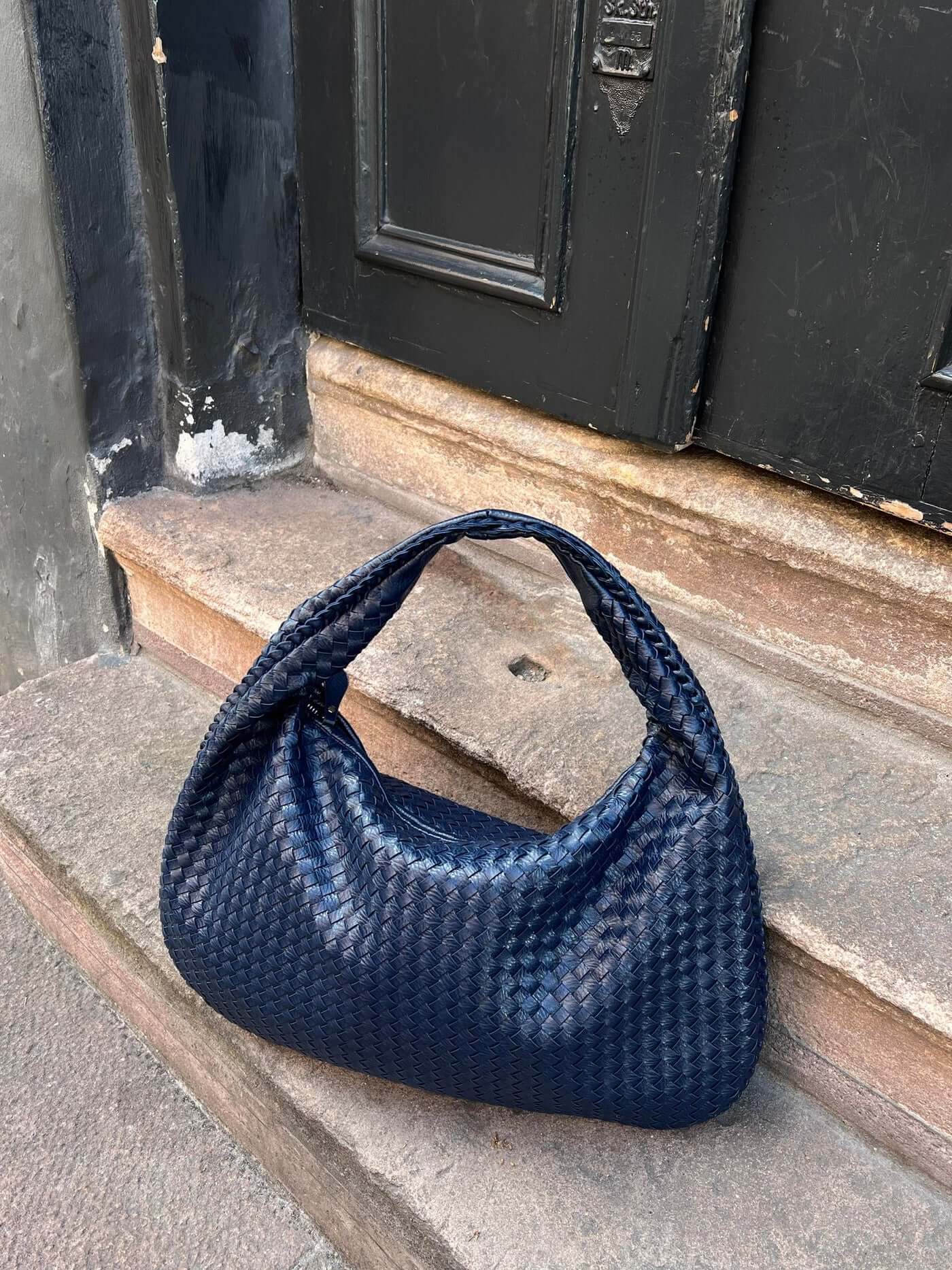 HERA - Vintage Umhängetasche damen | Geflochtene Handtasche mit Reißverschluss im Sale