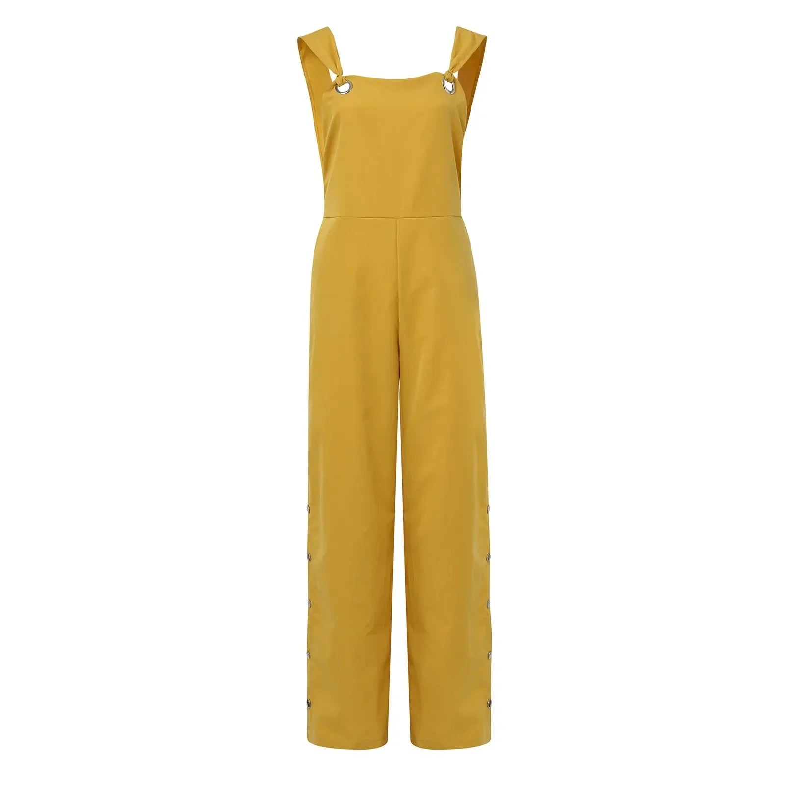 HERA - Sommerlicher Jumpsuit mit Ärmellosen Gedrehten Knoten und Taschen